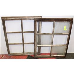 PAIR OF ANTIQUE WINDOWS 23X29