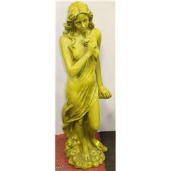 4FT TALL X 14 IN WIDE GREEN WOMAN STATUE