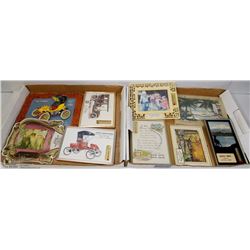 9 VINTAGE ADVERTIZING CALENDAR HOLDERS