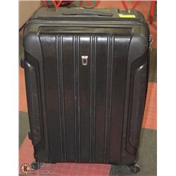 LARGE BLACK DELSEY HARD BODY SUITCASE