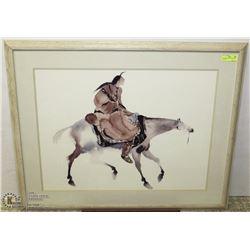 NATIVE WATERCOLOUR FRAMED ARTWORK