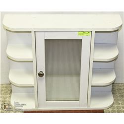 BATHROOM WHITE WOOD WALL MOUNT CABINET