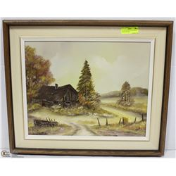 FRAMED, SIGNED OIL ON CANVAS 1983 PAINTING BY