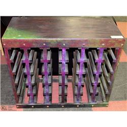 11"X25"X22"H WOOD WINE RACK