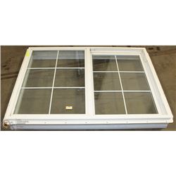 WINDOW SLIDER WITH GRILL 4' LONG X3' WIDE WITH