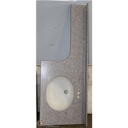 1PC SINGLE CORIAN SINK WITH BACK SPLASH