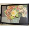 Image 1 : FRAMED FLORAL CANVAS ART PICTURE