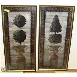 WOOD FRAMED CANVAS FLORAL PRINT 27X40