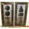 Image 1 : WOOD FRAMED CANVAS FLORAL PRINT 27X40