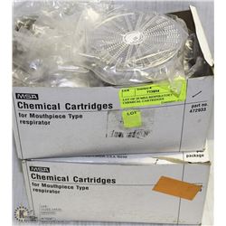 LOT OF 20 MSA RESPIRATORY CHEMICAL CARTRIDGES