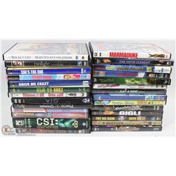 BOX OF DVD'S INCL SHE'S THE ONE, PIRATES OF THE