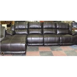 NEW 125" X 67" BROWN LEATHERETTE 4PCS SECTIONAL