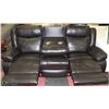 Image 2 : NEW SALEM LEATHERAIRE RECLINING FOLD DOWN CONSOLE