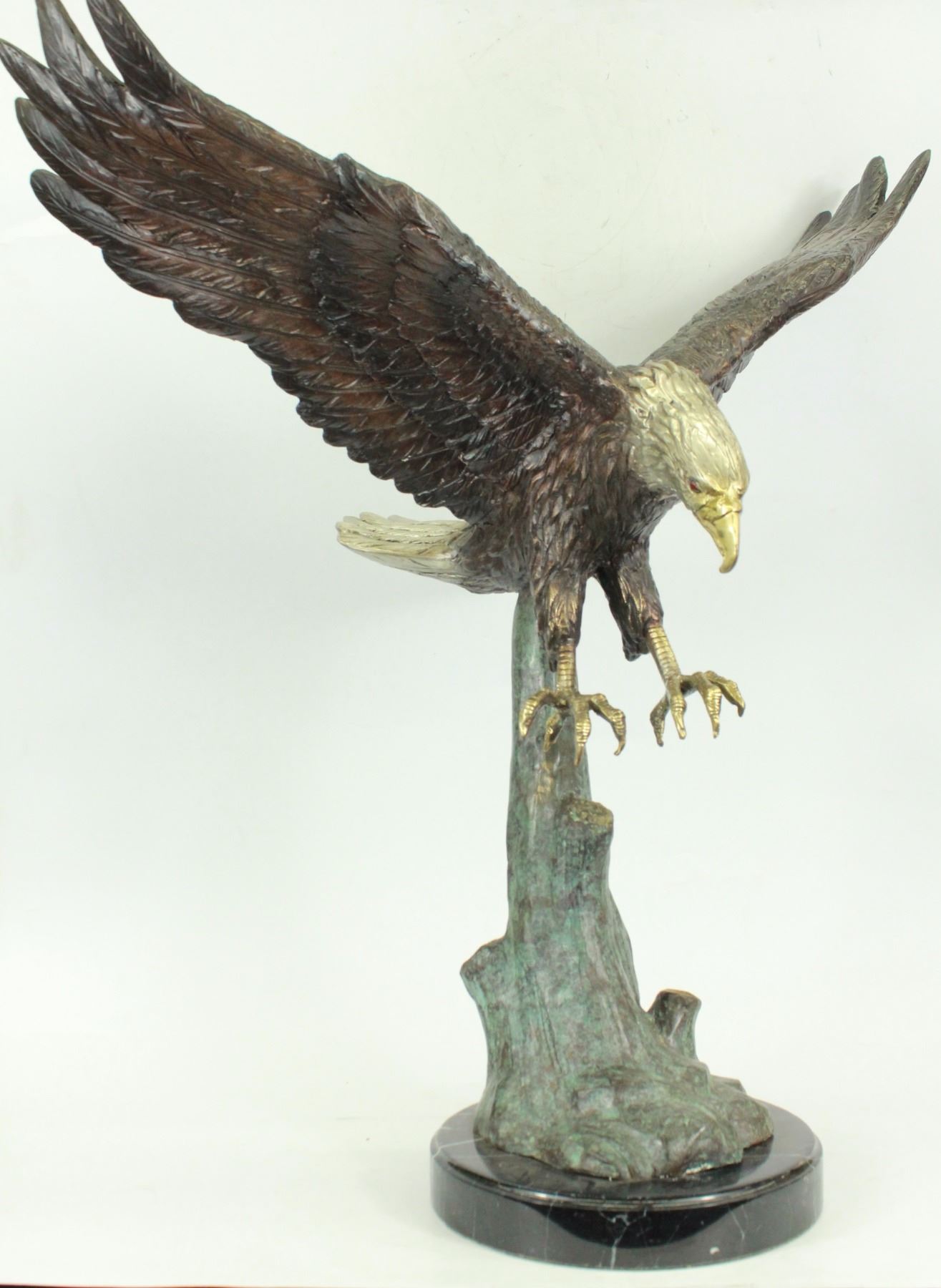 31 inches Tall American bald Eagle Bronze Sculpture