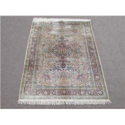 Gorgeous Nice Colors Semi Antique Floral Qum Design Art. Silk 6x9