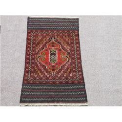 Highly Collectible Wool on Wool Afghan Balooch 3x5