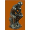 Image 3 : Thinker Man Bronze Sculpture on Marble Base Statue