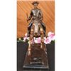 Image 4 : French Soldier on Horse Bronze Statue on Marble Base Sculpture