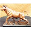 Image 1 : Nice Bull Ox Marble Bronze Statue