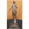 Image 4 : Warrior Woman Knight Bronze Statue on Marble Base Sculpture