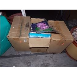 BOX OF NEW ARTIFICIAL POND LILIES - 3 TTL