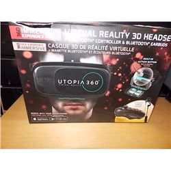 UTOPIA 360 VIRTUAL REALITY 3D HEADSET - FOR SMART PHONE