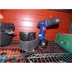 CORDLESS DRILL, BATTERY & CHARGER - 18 VOLT - PS