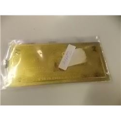 GOLD FOIL BILL - 24K GOLD - USA $2 - not legal tendar