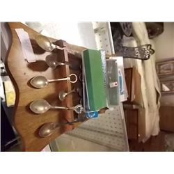 COLLECTOR SPOONS & HOLDER