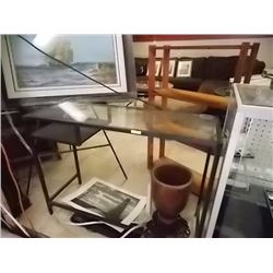 HALL TABLE - METAL & GLASS