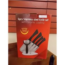 NEW STAINLESS STEEL KNIFE SET - 6 PC - GERMANY