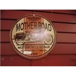 AUTOMOBILIA MEMORABILIA - METAL SIGN - MOTHER ROAD MOTORCYCLE REPAIR