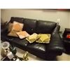 Image 1 : BLACK LEATHER COUCH