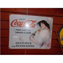 MEMORABILIA - METAL SIGN - COCA-COLA