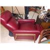 Image 1 : NEW BURGANDY RECLINING CHAIR - LEGG NEEDS TLC