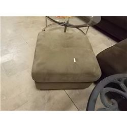 BROWN MICROFIBRE OTTOMAN