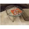 Image 1 : ROUND GLASS TOP COFFEE TABLE