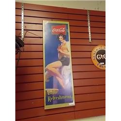 MEMORABILIA SIGN - COCA-COLA PRINT ON BOARD - 1997