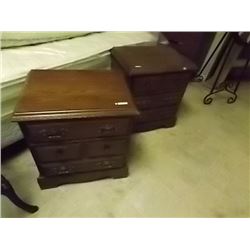 PINE NIGHT STANDS - 3 DRAWERS - 2 TTL