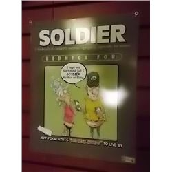 MEMORABILIA - METAL SIGN - SOLDIER RED NECK