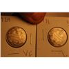Image 1 : 1929 & 1931 Cdn. Twenty Five Cents (Silver)