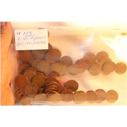 2 Lots of Pennies - 50 - 1920 Pennies & 44 - 1928 Pennies