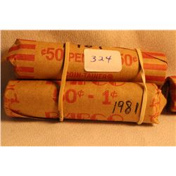 1981 - Two Rolls of Pennies