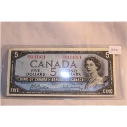 1954 Cdn. Five Dollar Bill - Modified - Circulated