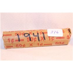 1941 Roll of Cdn. One Cent Coins