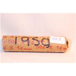 1950 Roll of Cdn. One Cent Coins