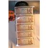 Image 1 : 5 - 1975 Cdn. One Hundred Dollar Bills - AJA; AJB; AJC; AJD; AJE Sequence