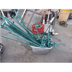 LOT OF GREEN PIPING - USED FOR SMALL GREEN HOUSE / PLANT STAND