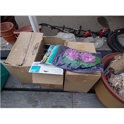 BOX OF NEW ARTIFICIAL POND LILIES - 3 TTL