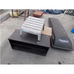 RETRO COFFEE TABLE & TABLE & OTTOMAN/STOOL